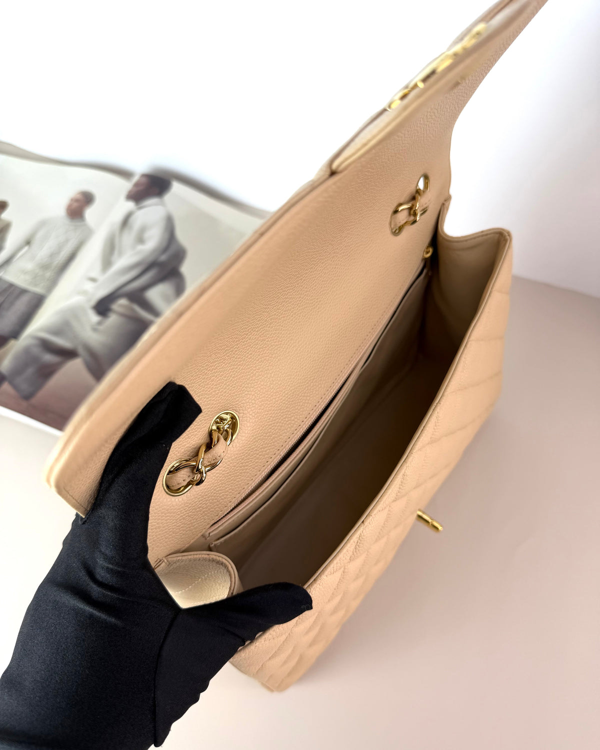 Chanel Jumbo Classic Flap Bag - Beige - View 7
