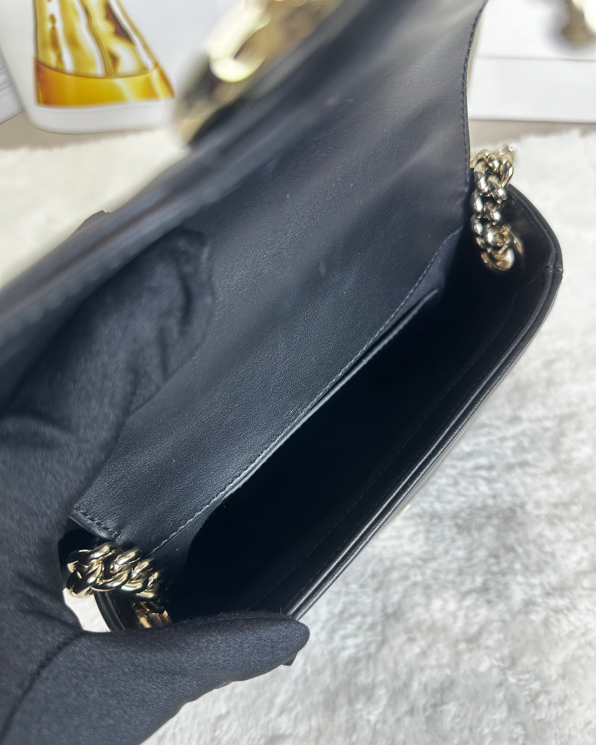 Gucci GG Marmont Mini Top Handle Bag - Black - View 6