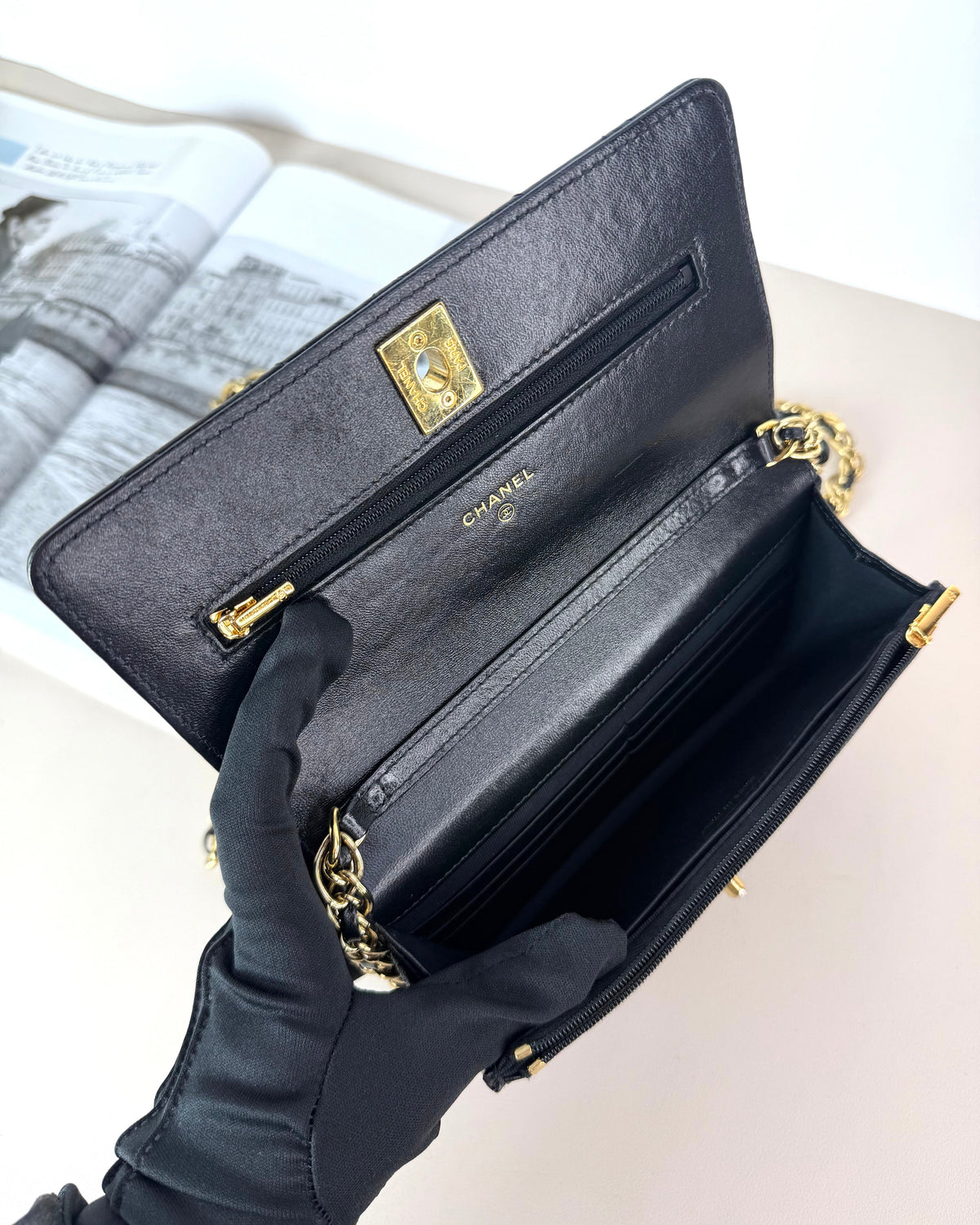 Chanel Wallet on Chain - Black - View 7