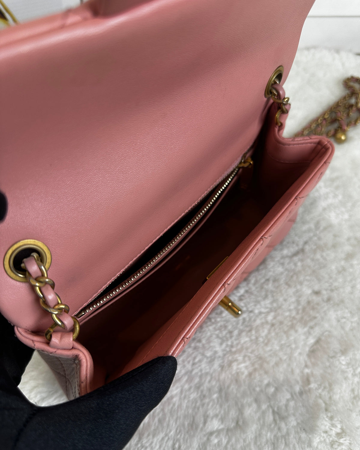 Chanel Mini Rectangular Flap Bag - Pink - View 6