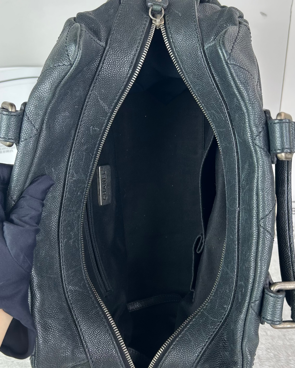Chanel Wild Stitch Boston Bag - Black - View 6
