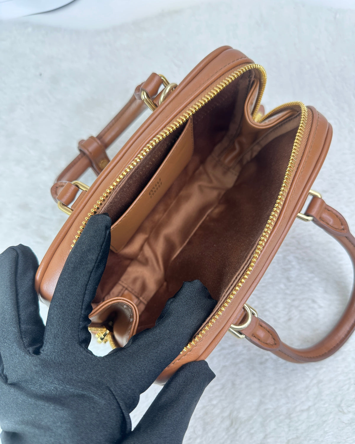 Miu Miu Arcadie Matelassé Mini Bag - Brown - View 6