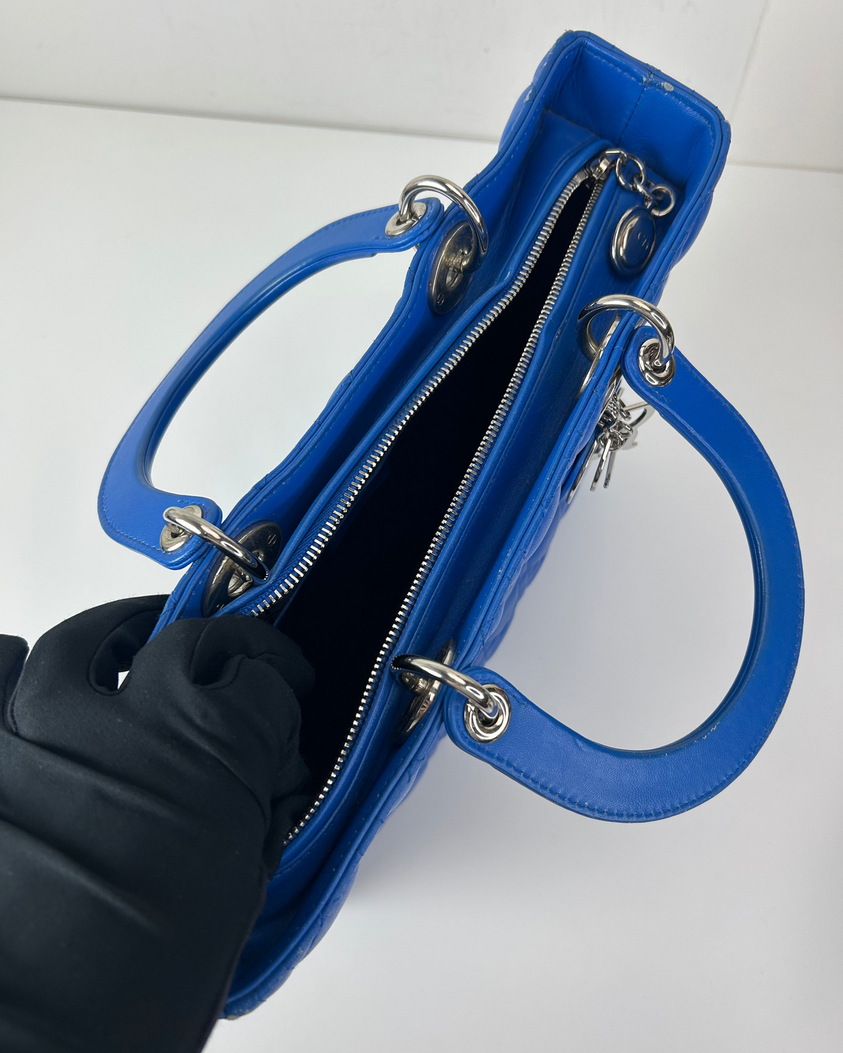 Dior Lady Dior Bag - Cobalt Blue - View 7