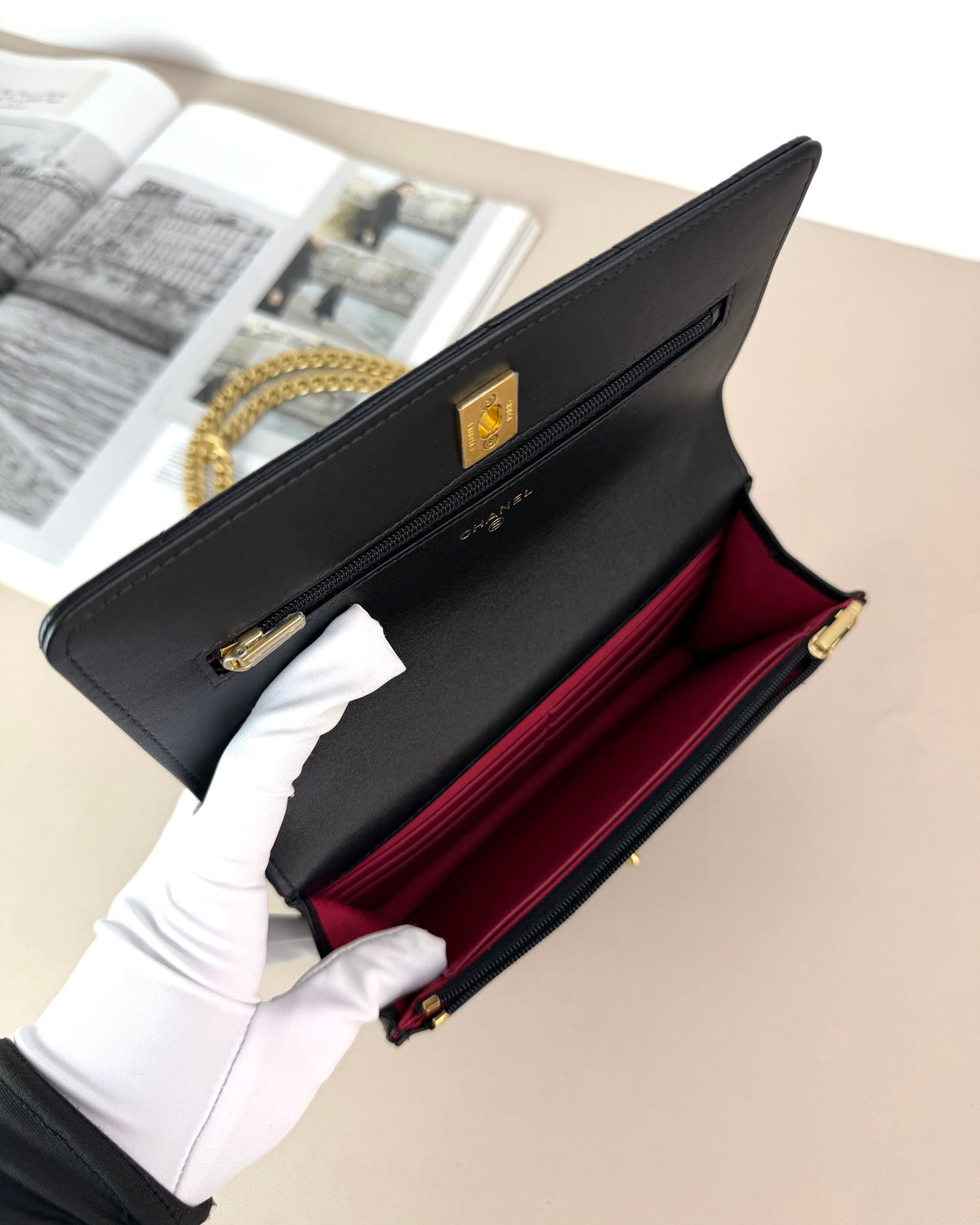 Chanel Classic Wallet on Chain - View 7