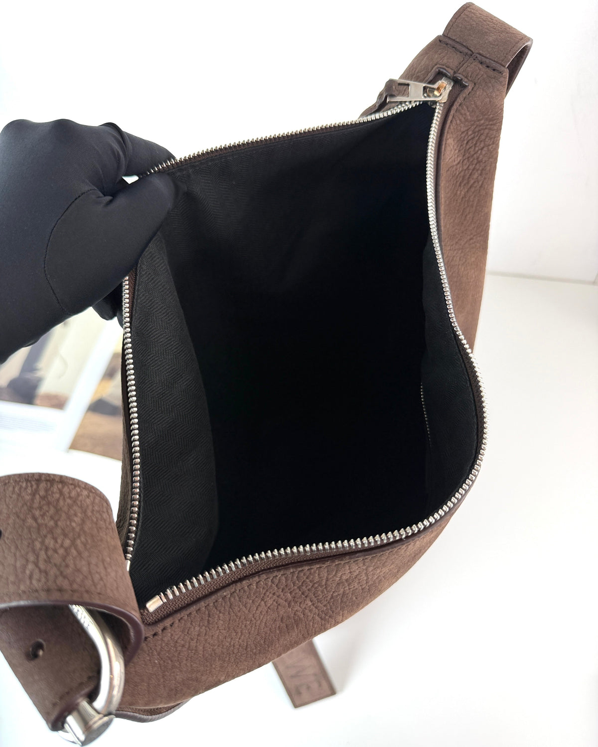 Loewe Loop Bucket Bag - Dark Brownie - View 7