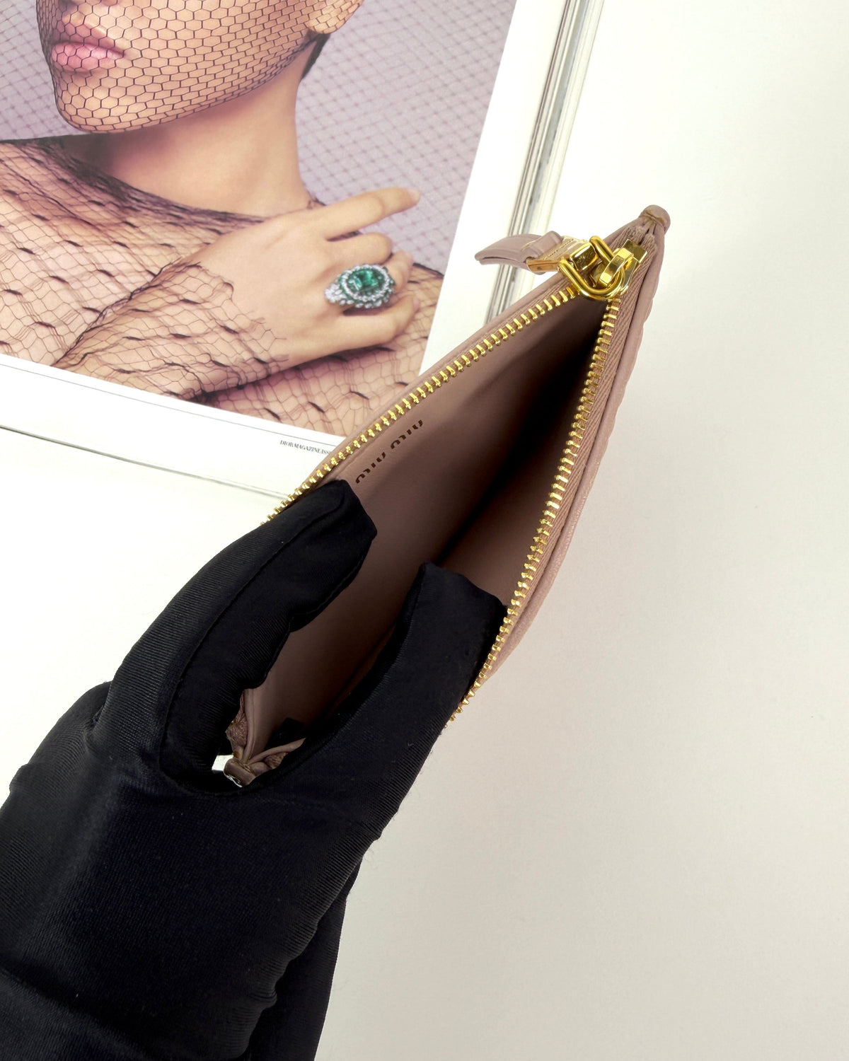 Miu Miu Matelassé Nappa Leather Card Holder - Alabastro Pink - View 7