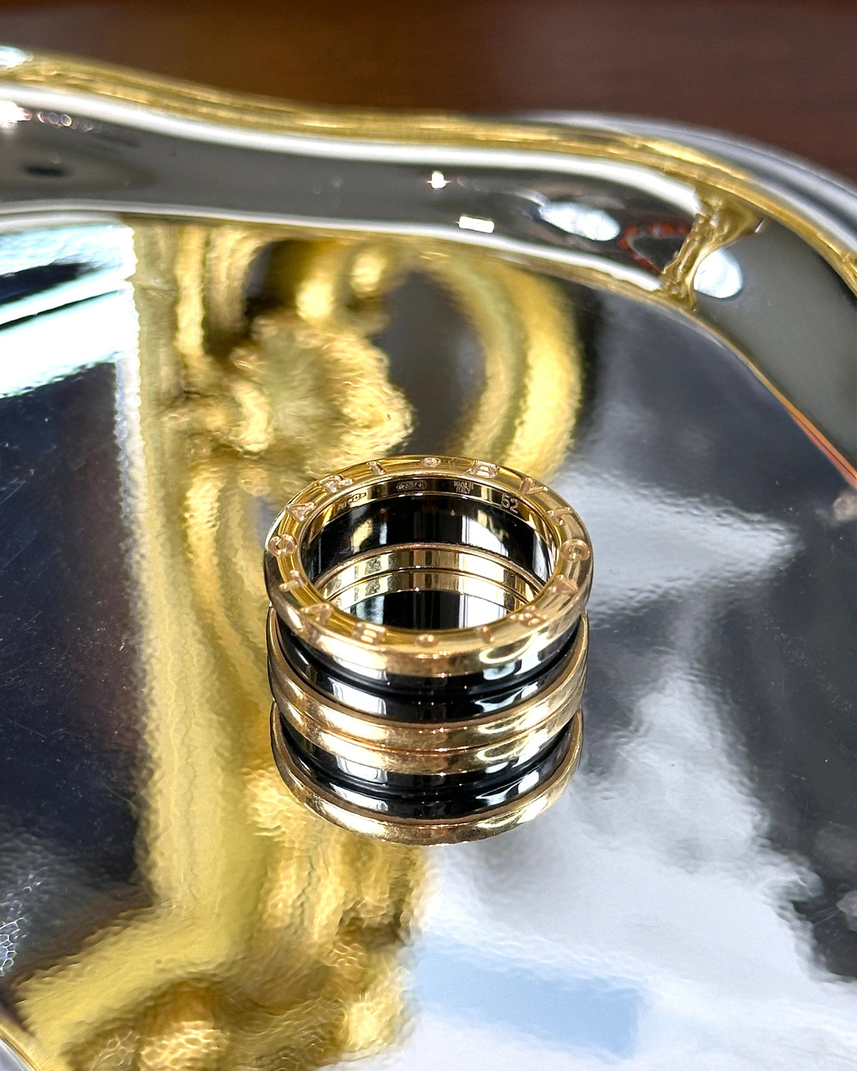 Bvlgari B.zero1 Four-Band Ring - Rose Gold And Black - View 4