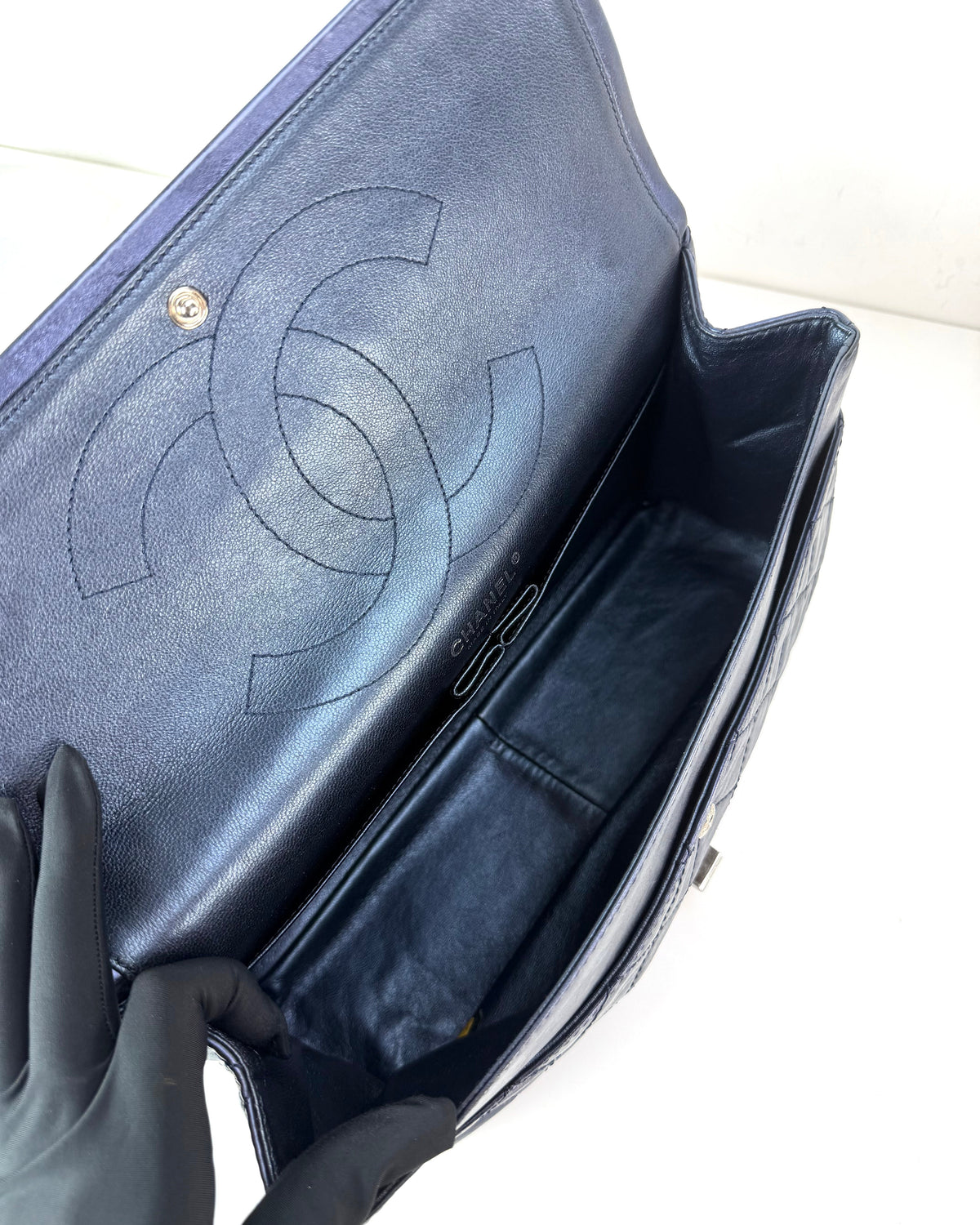 Chanel 2.55 Reissue Flap Bag - Metallic Blue - View 7