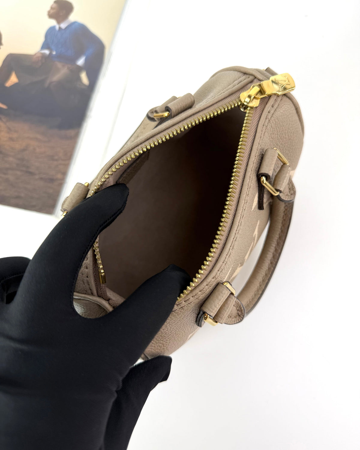 Louis Vuitton Nano Speedy Bag - Tourterelle Grey - View 7
