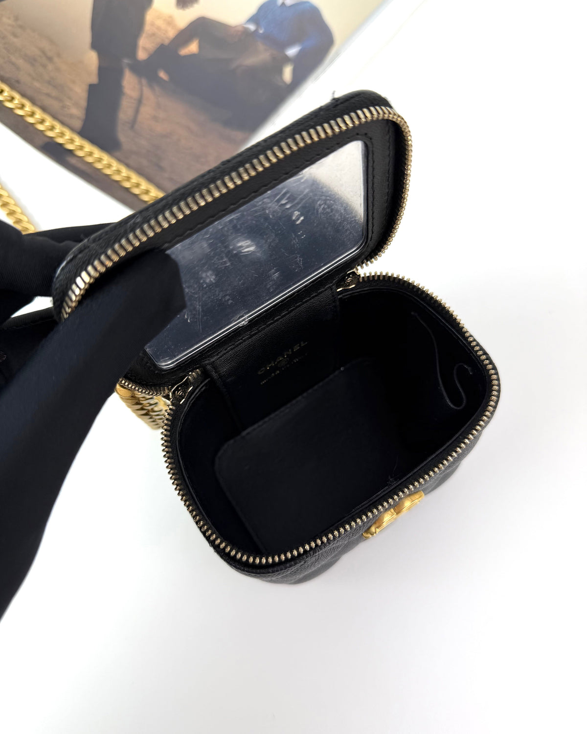 Chanel Classic Mini Vanity with Chain Bag - Black With Gold-Tone Metal - View 7