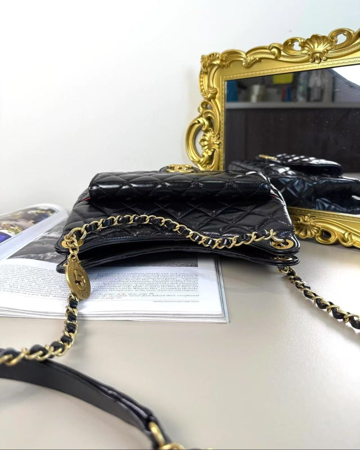 Chanel Wavy CC Hobo - Black - View 6