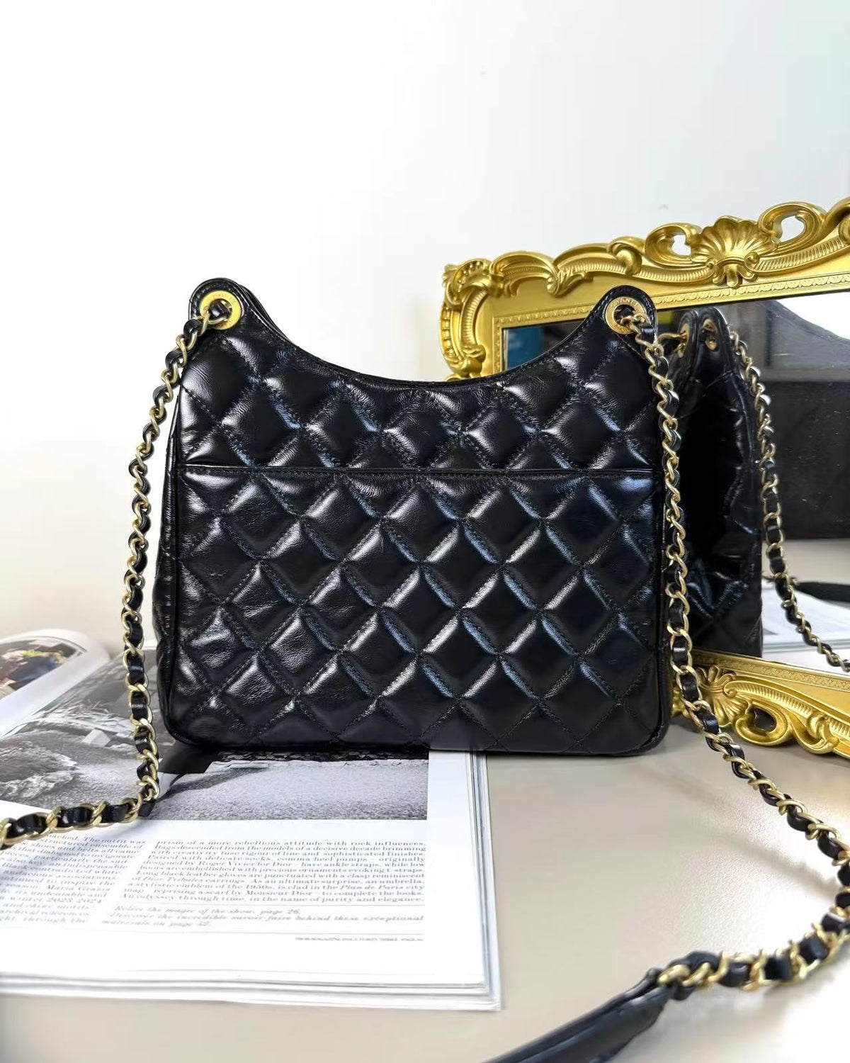 Chanel Wavy CC Hobo - Black - View 2
