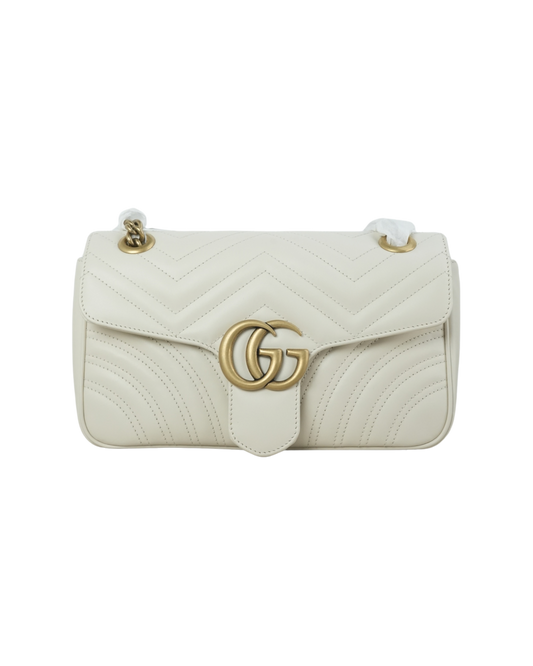 Gucci GG Marmont Shoulder Bag - White - View 1