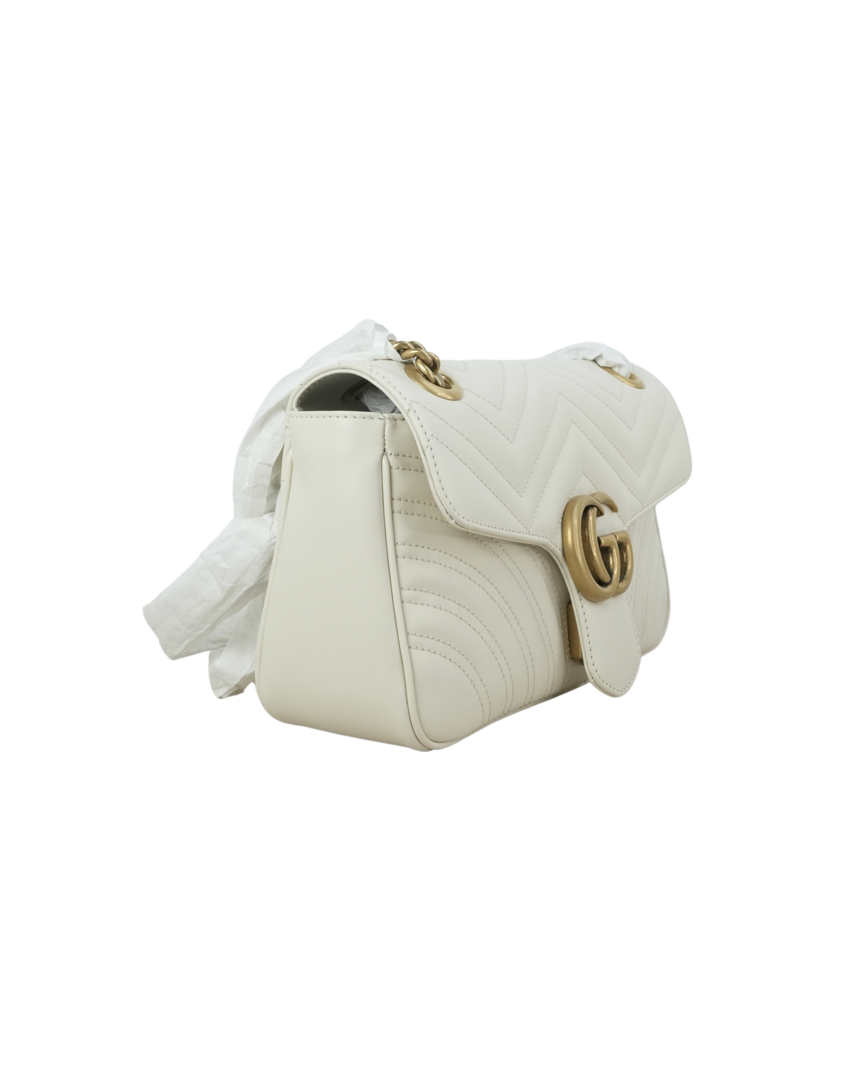 Gucci GG Marmont Shoulder Bag - White - View 3