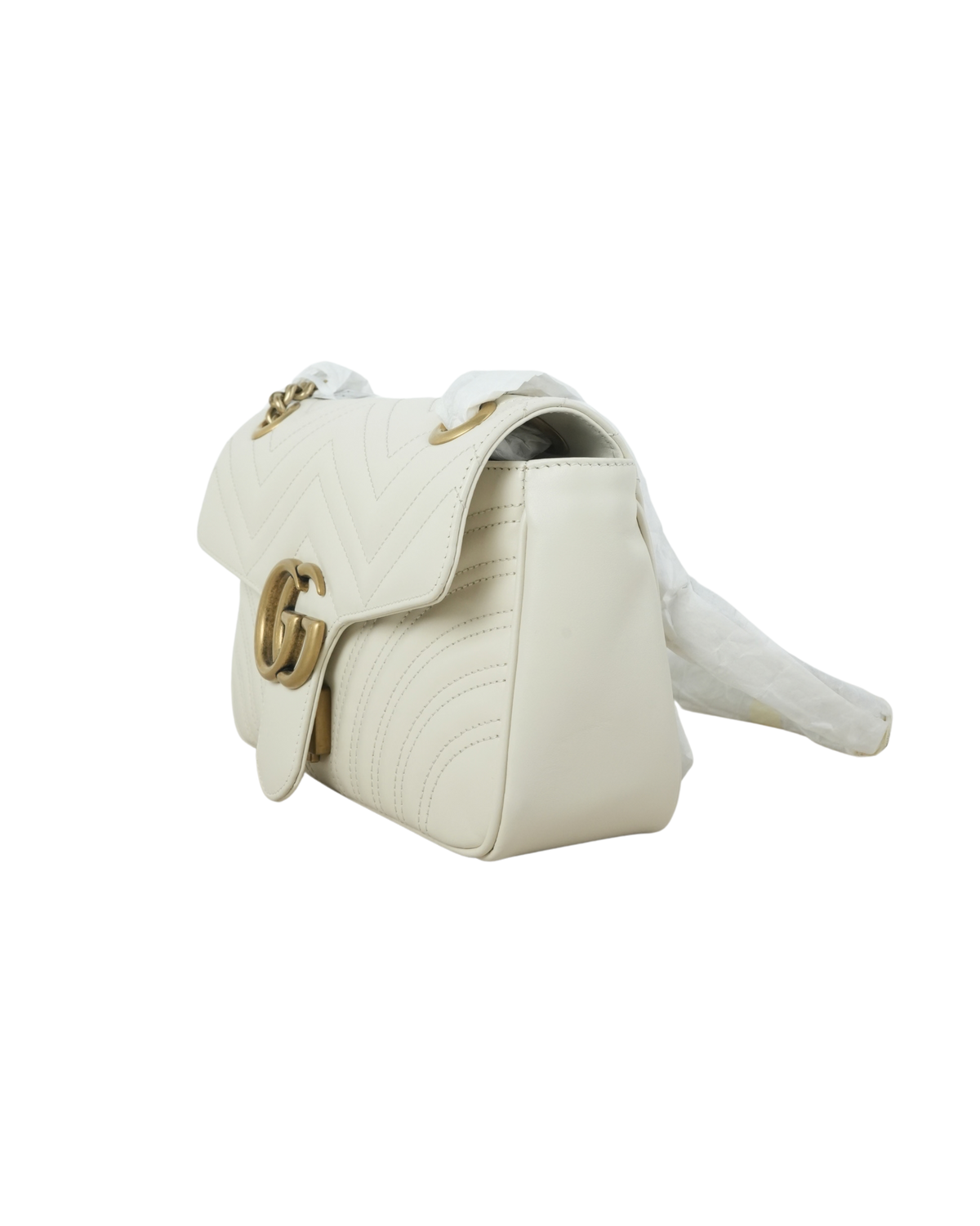 Gucci GG Marmont Shoulder Bag - White - View 4