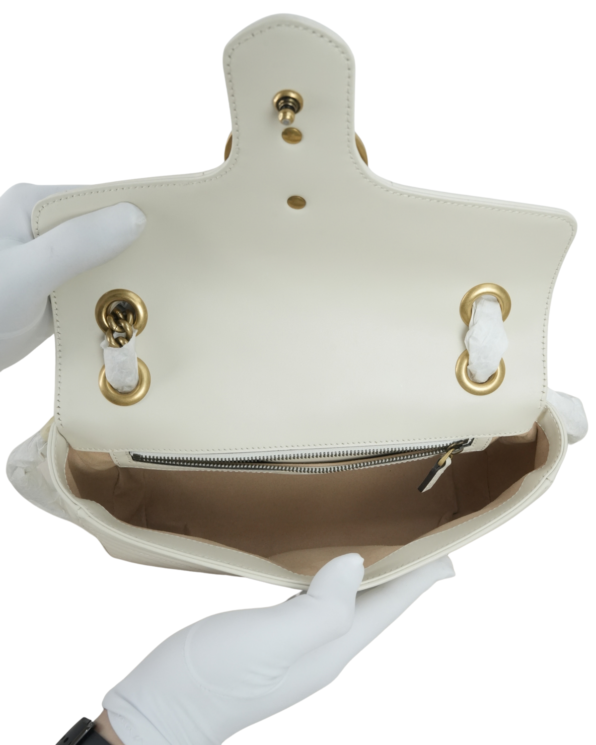 Gucci GG Marmont Shoulder Bag - White - View 6