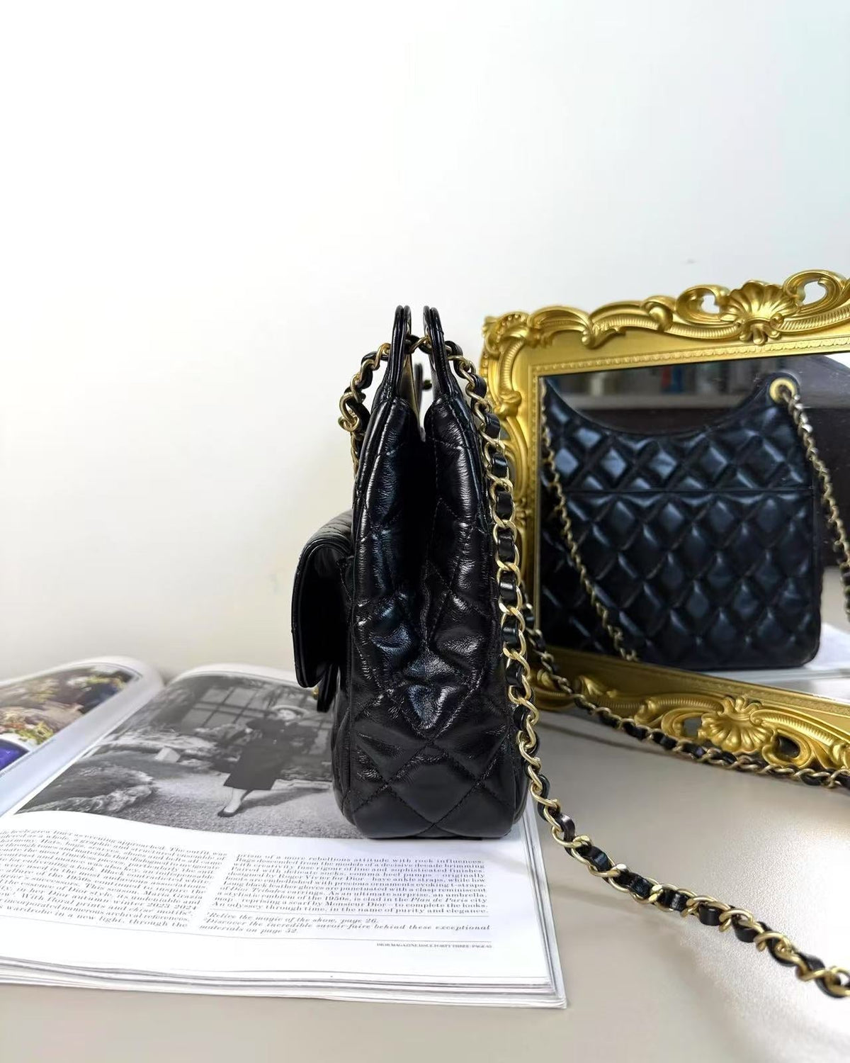 Chanel Wavy CC Hobo - Black - View 3