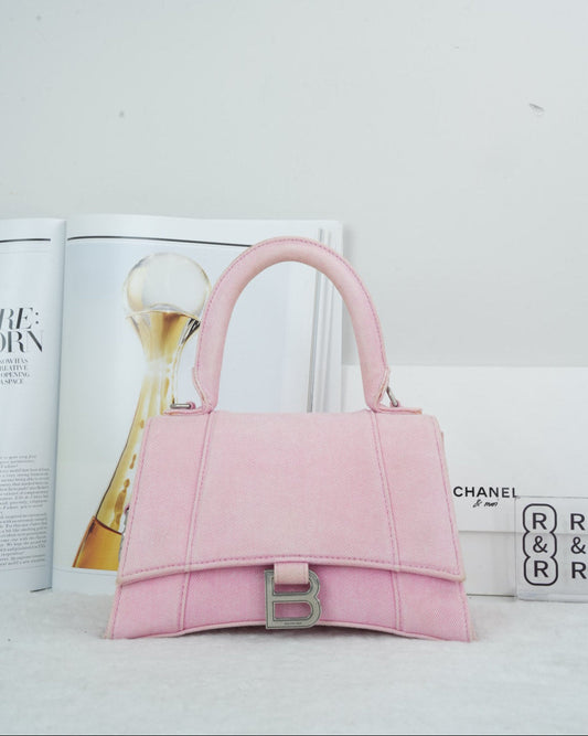 Balenciaga Hourglass Top Handle Bag - Pink - View 1