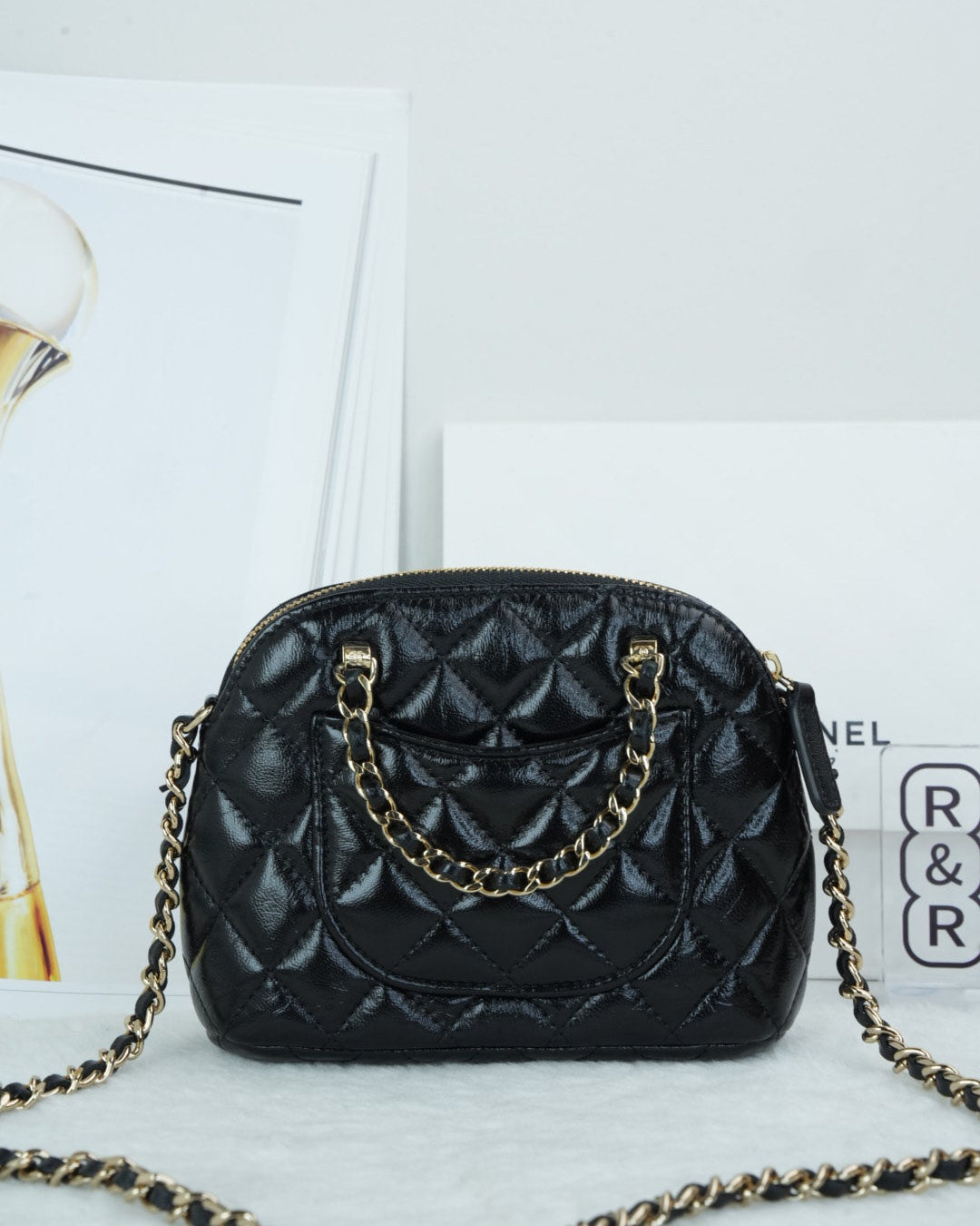 Chanel Coco Clutch with Chain - Black - View 2
