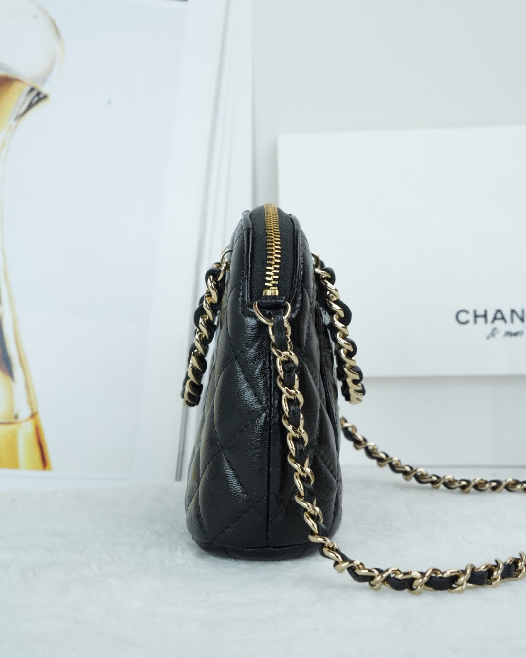 Chanel Coco Clutch with Chain - Black - View 3