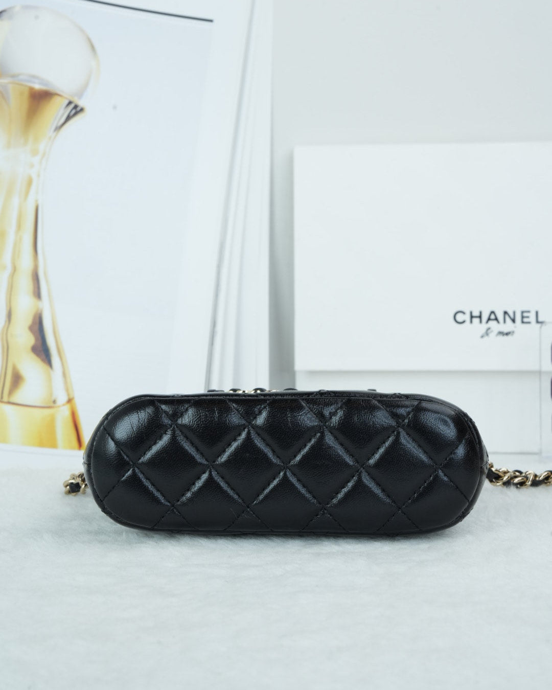 Chanel Coco Clutch with Chain - Black - View 5