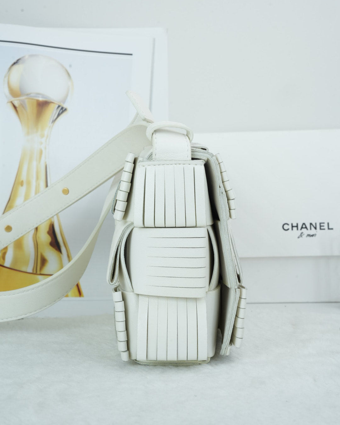 Bottega Veneta Fringed Cassette Bag - White - View 4