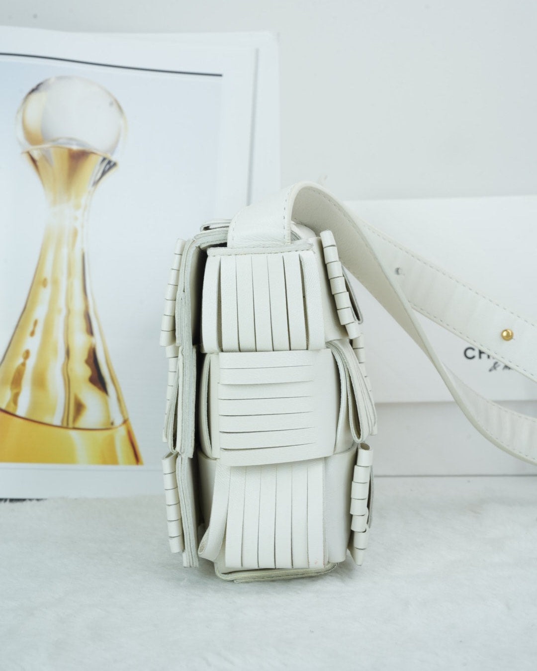 Bottega Veneta Fringed Cassette Bag - White - View 3