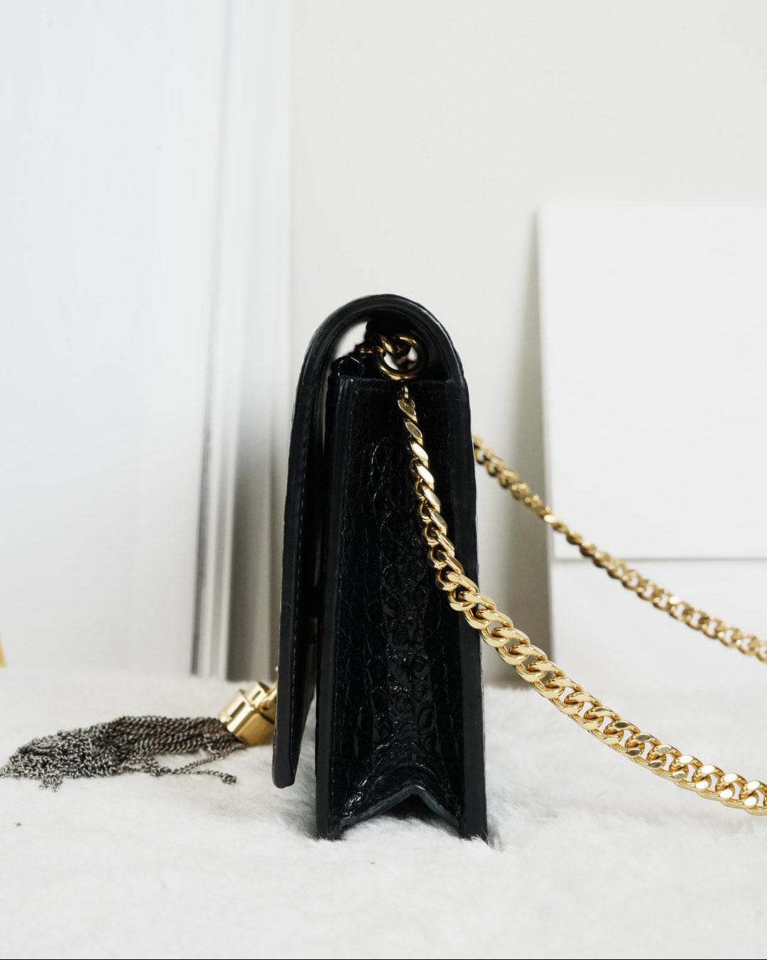 Saint Laurent Kate Small Tassel Bag - Black - View 3