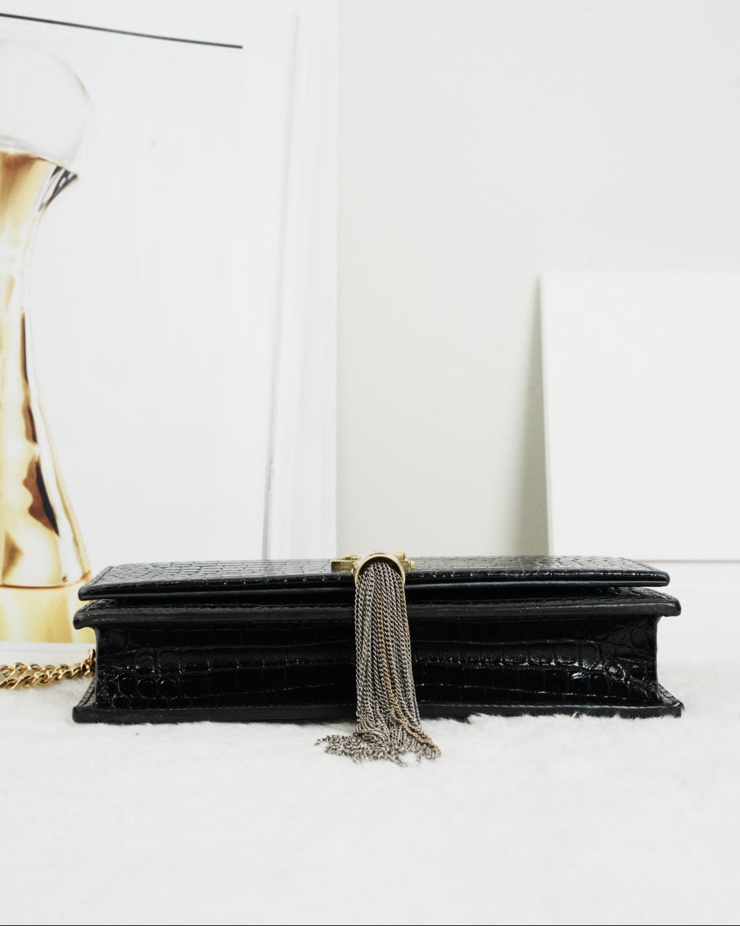 Saint Laurent Kate Small Tassel Bag - Black - View 5