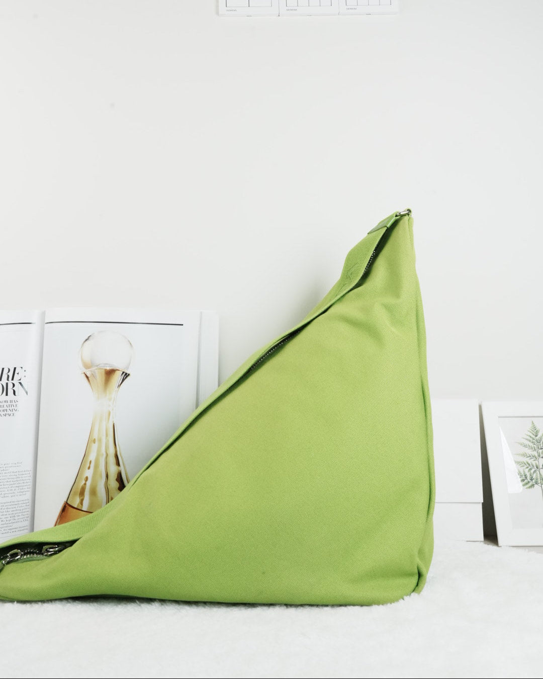 Prada Triangle Canvas Bag - Light Green - View 2