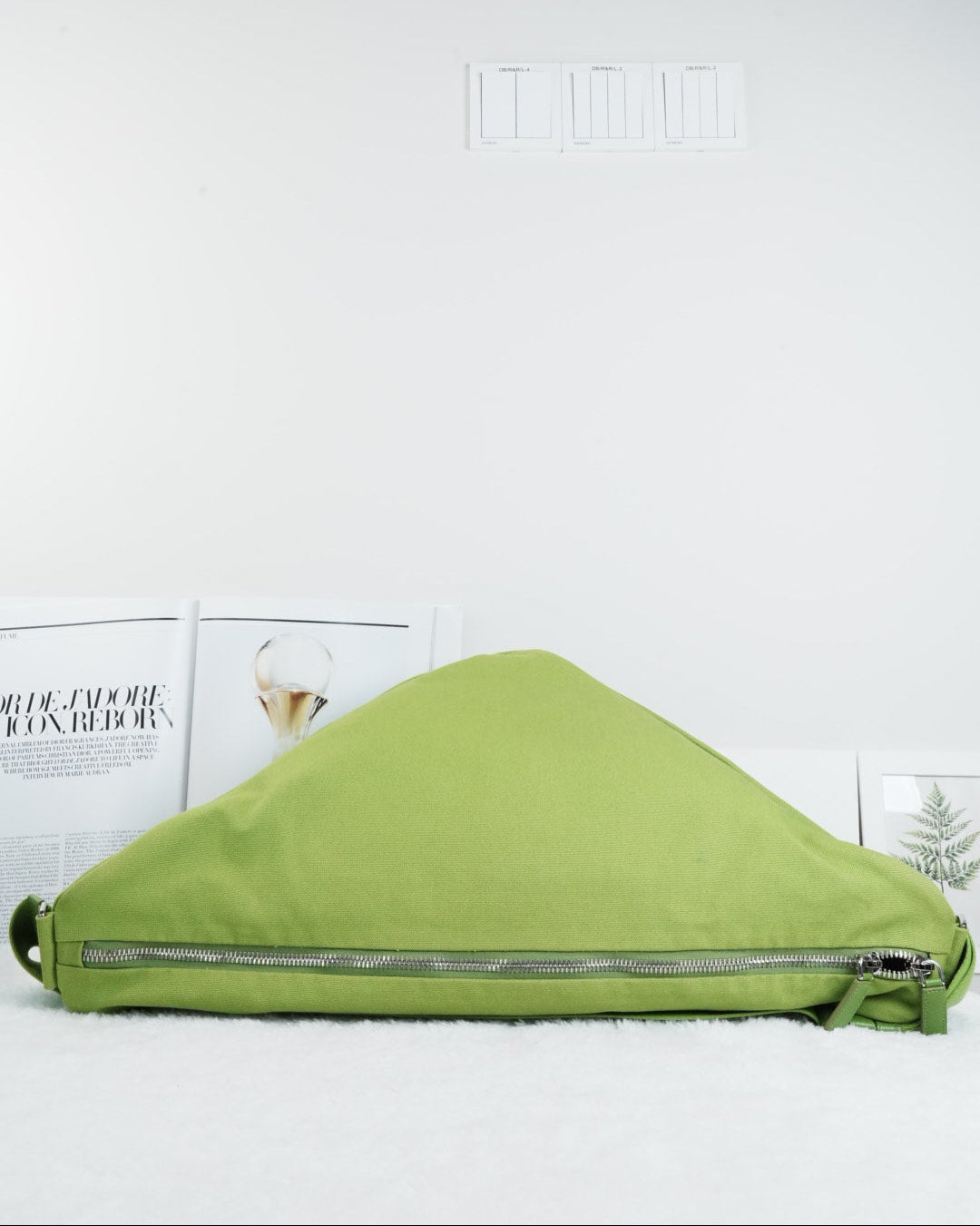 Prada Triangle Canvas Bag - Light Green - View 5