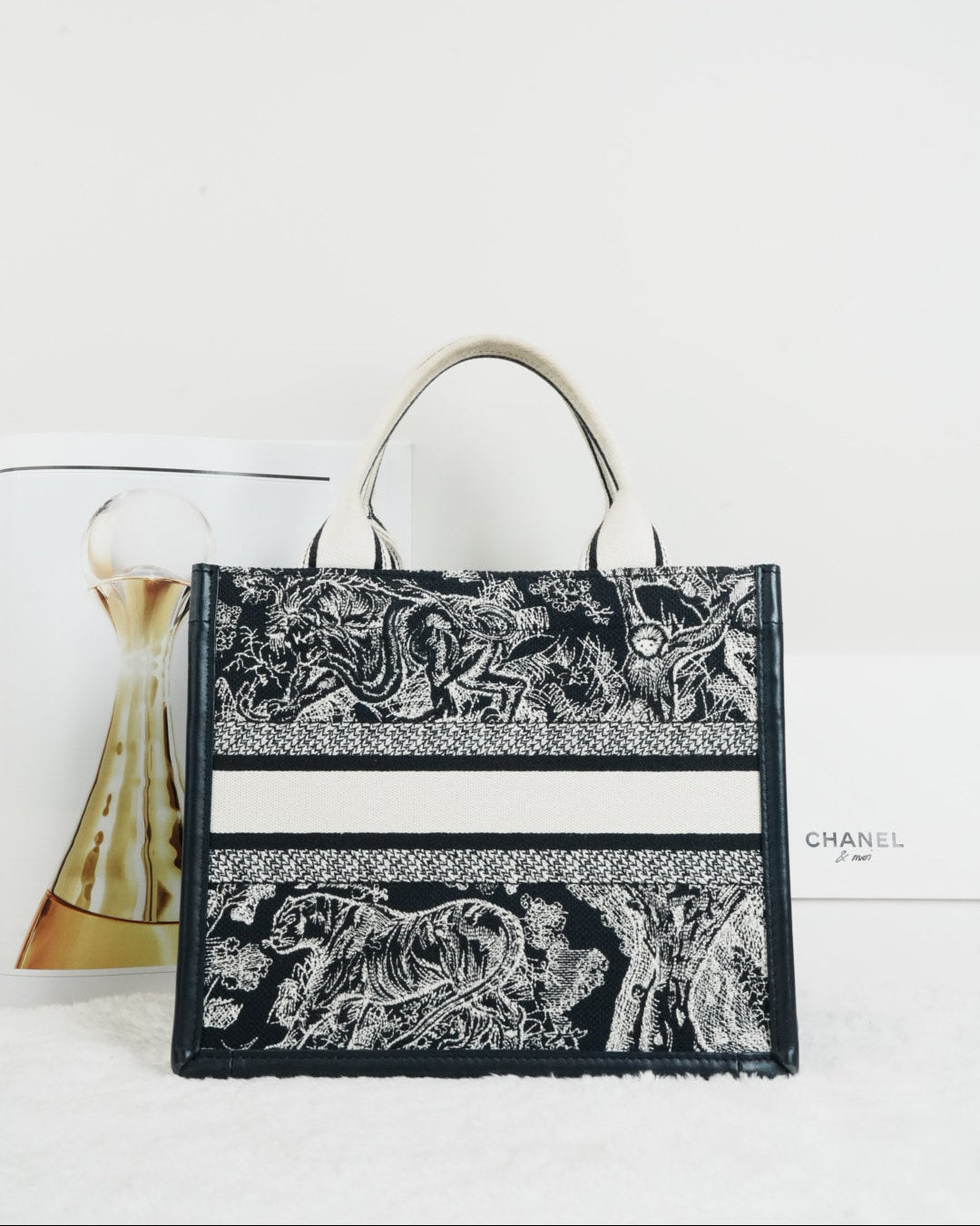 Dior Book Tote - Black And White - View 2