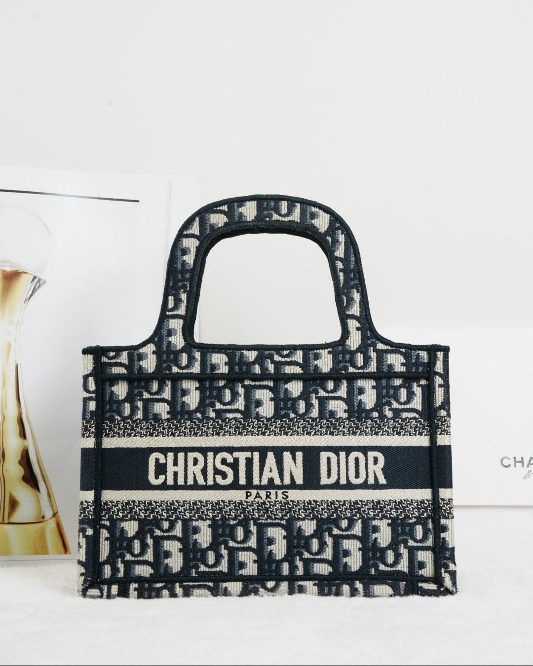 Dior Book Tote - Navy Blue - View 1
