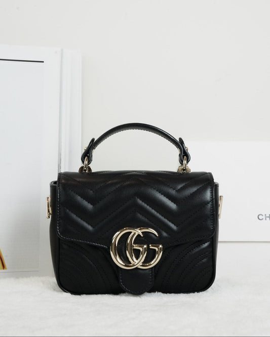 Gucci GG Marmont Mini Top Handle Bag - Black - View 1