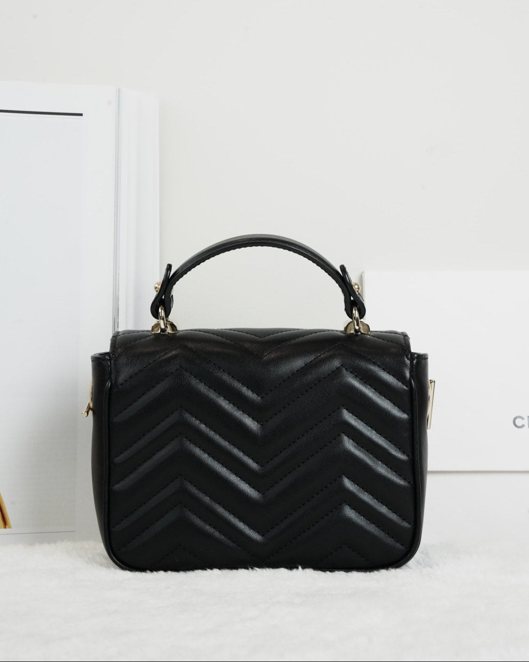 Gucci GG Marmont Mini Top Handle Bag - Black - View 2