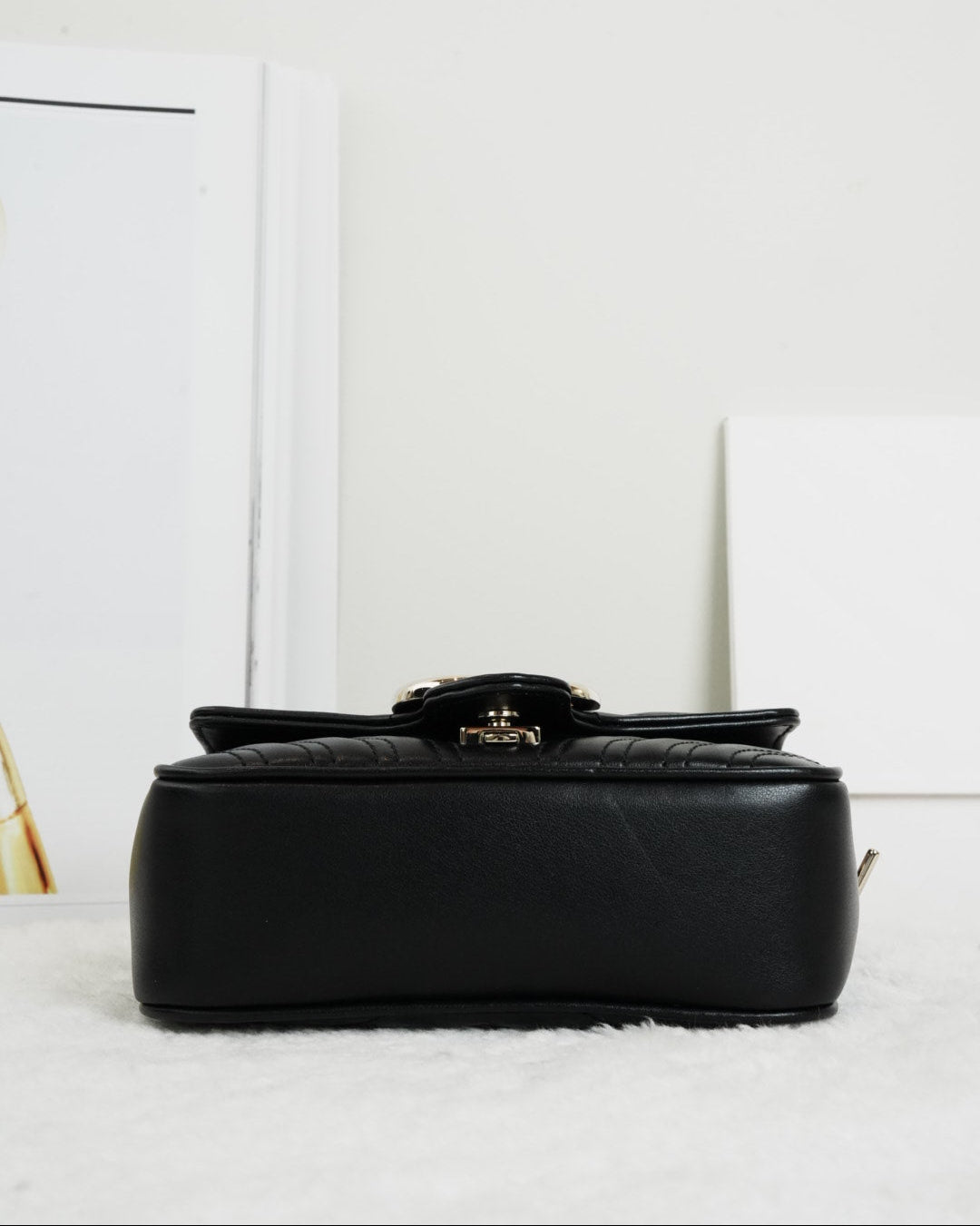Gucci GG Marmont Mini Top Handle Bag - Black - View 5