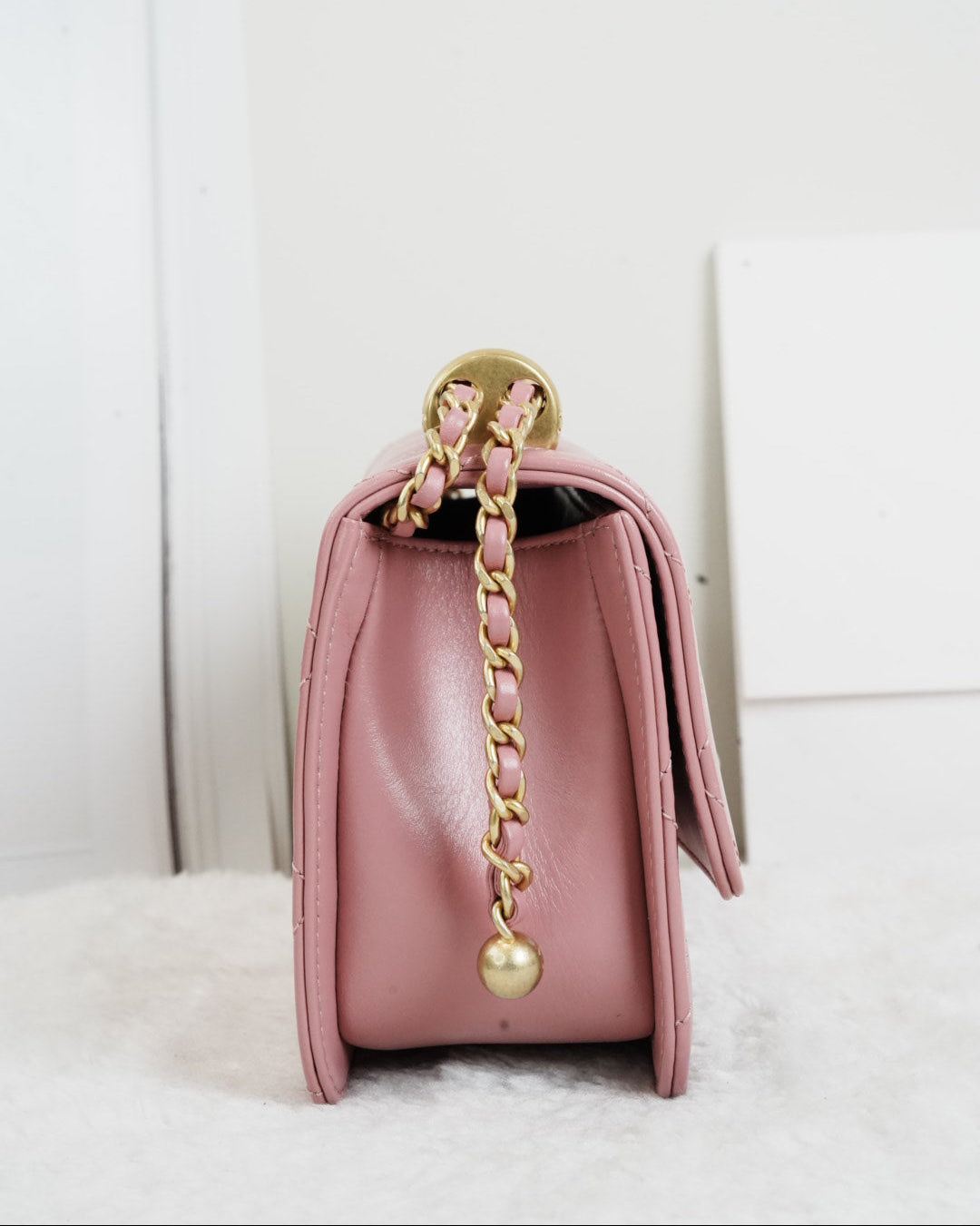 Chanel Chain Flap Bag - Pink - View 3