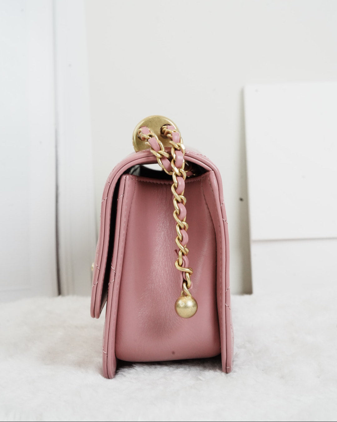 Chanel Chain Flap Bag - Pink - View 4
