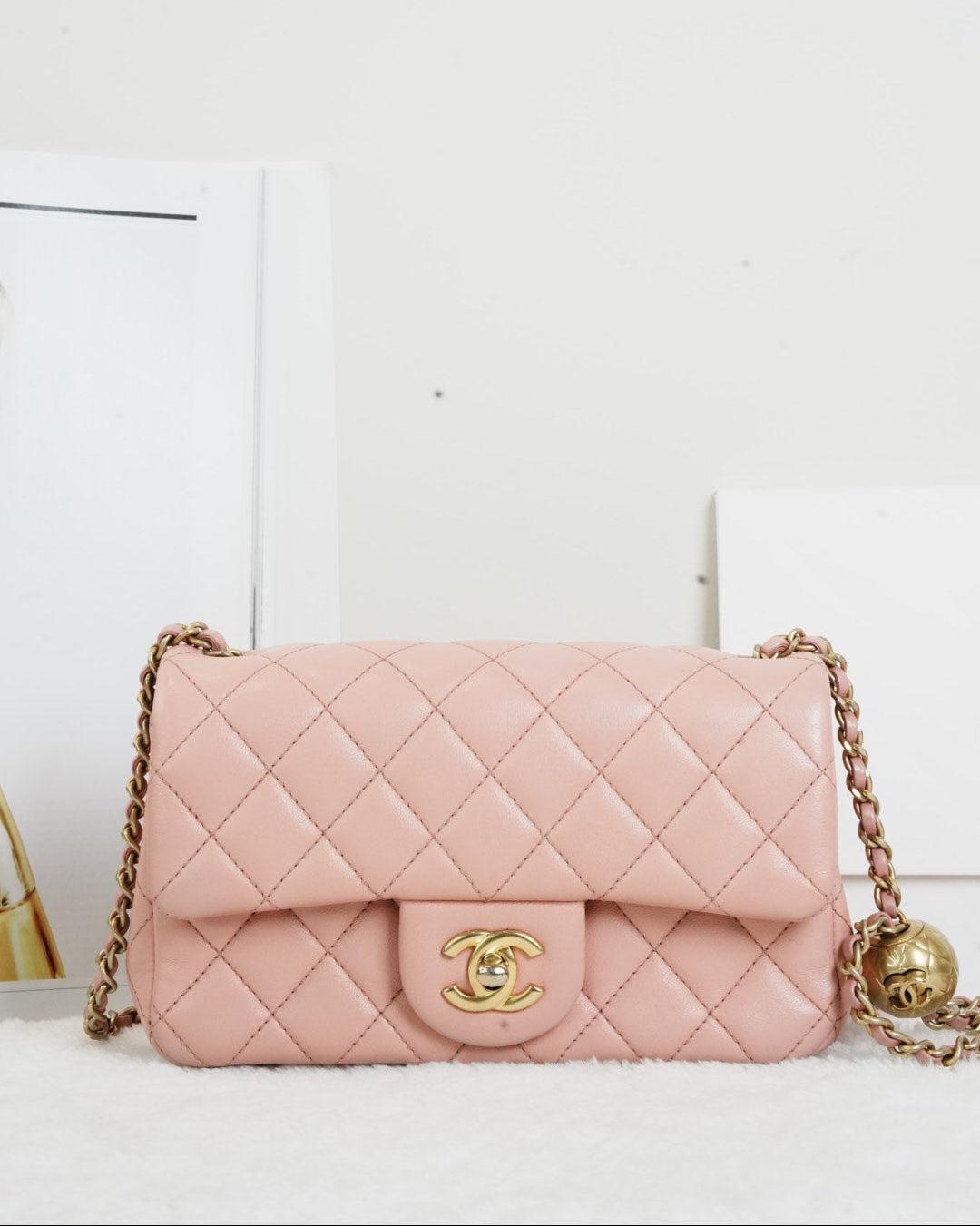 Chanel Mini Rectangular Flap Bag - Pink - View 1