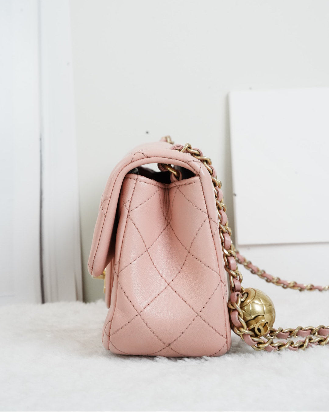 Chanel Mini Rectangular Flap Bag - Pink - View 3