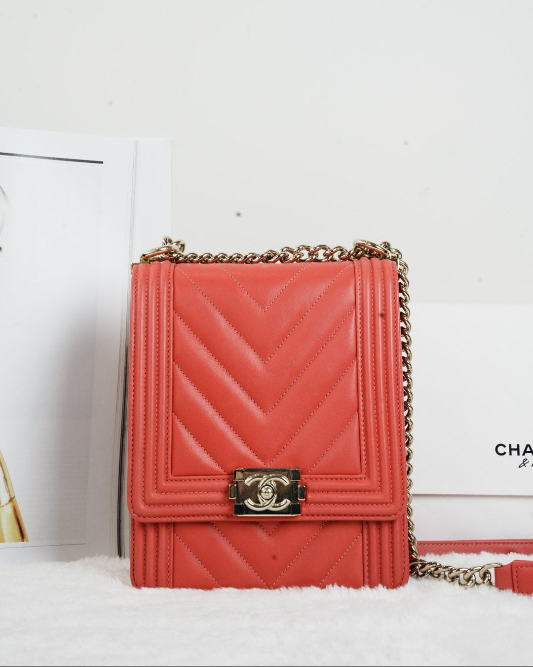 Chanel South Boy Bag - Coral - View 1