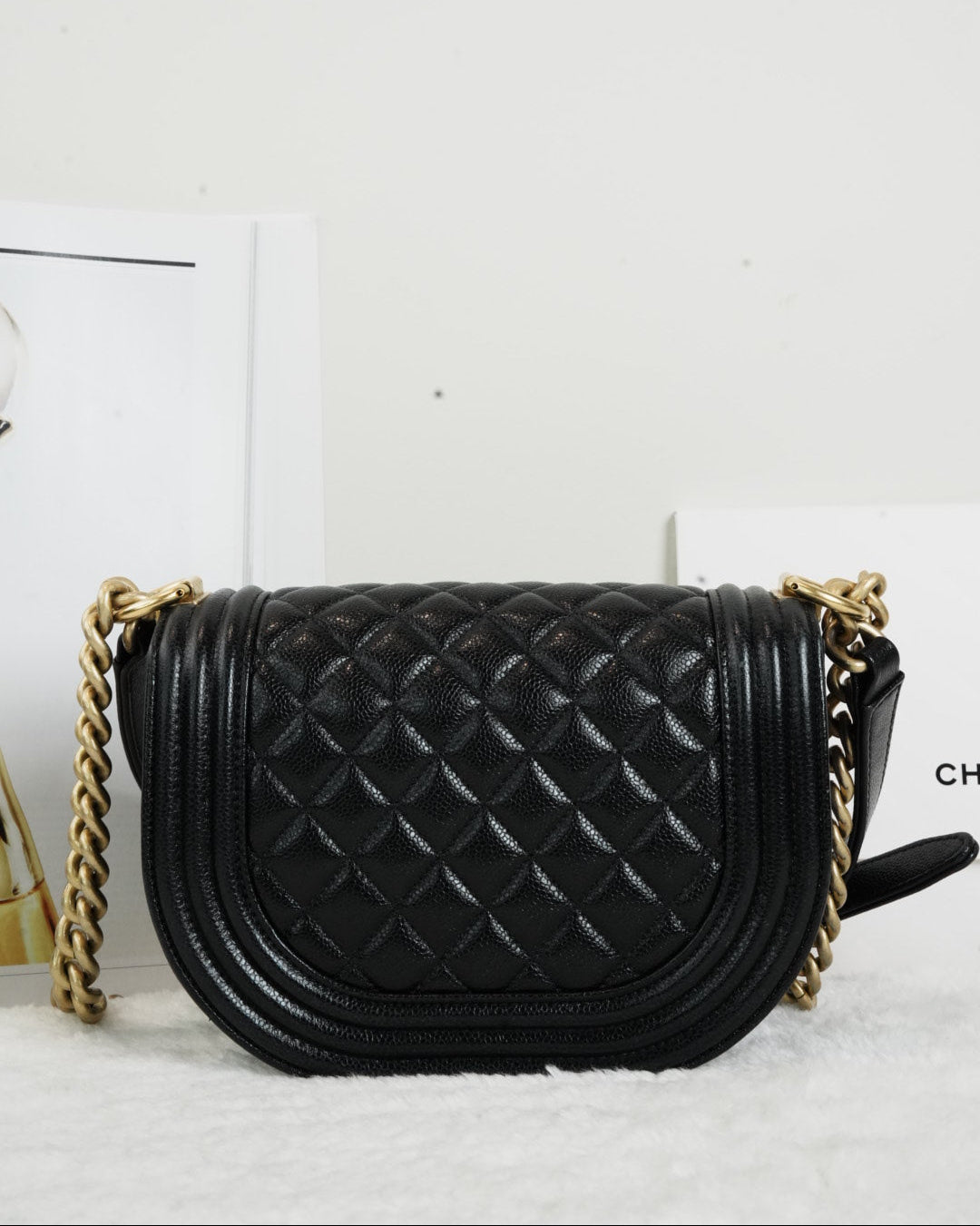 Chanel Boy Half Moon Bag - Black - View 2