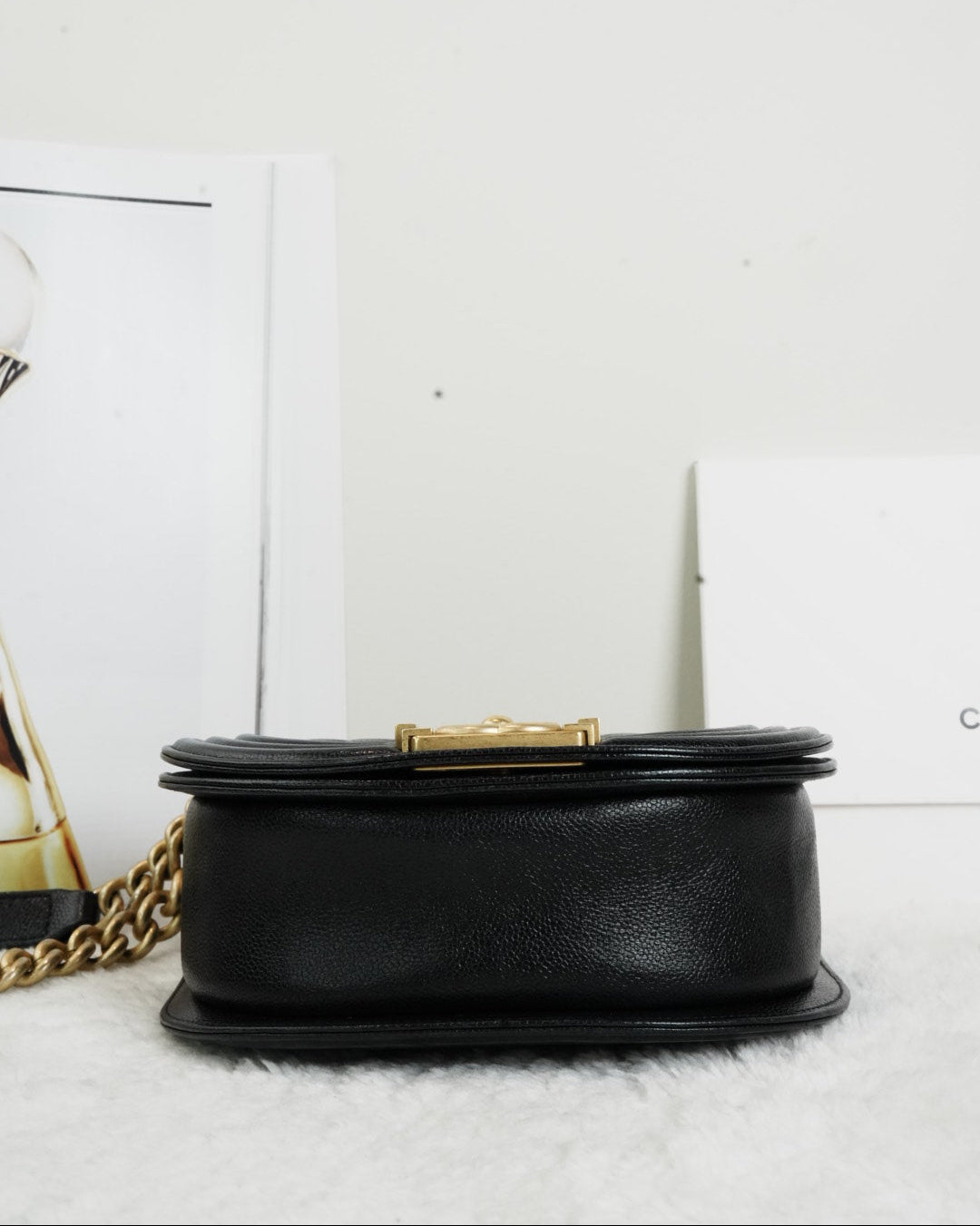 Chanel Boy Half Moon Bag - Black - View 5