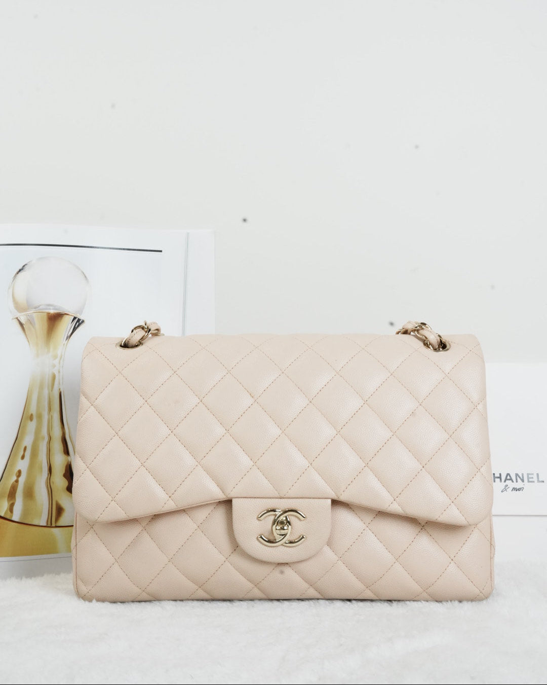 Chanel Classic Double Flap Bag - Beige/ Nude - View 1