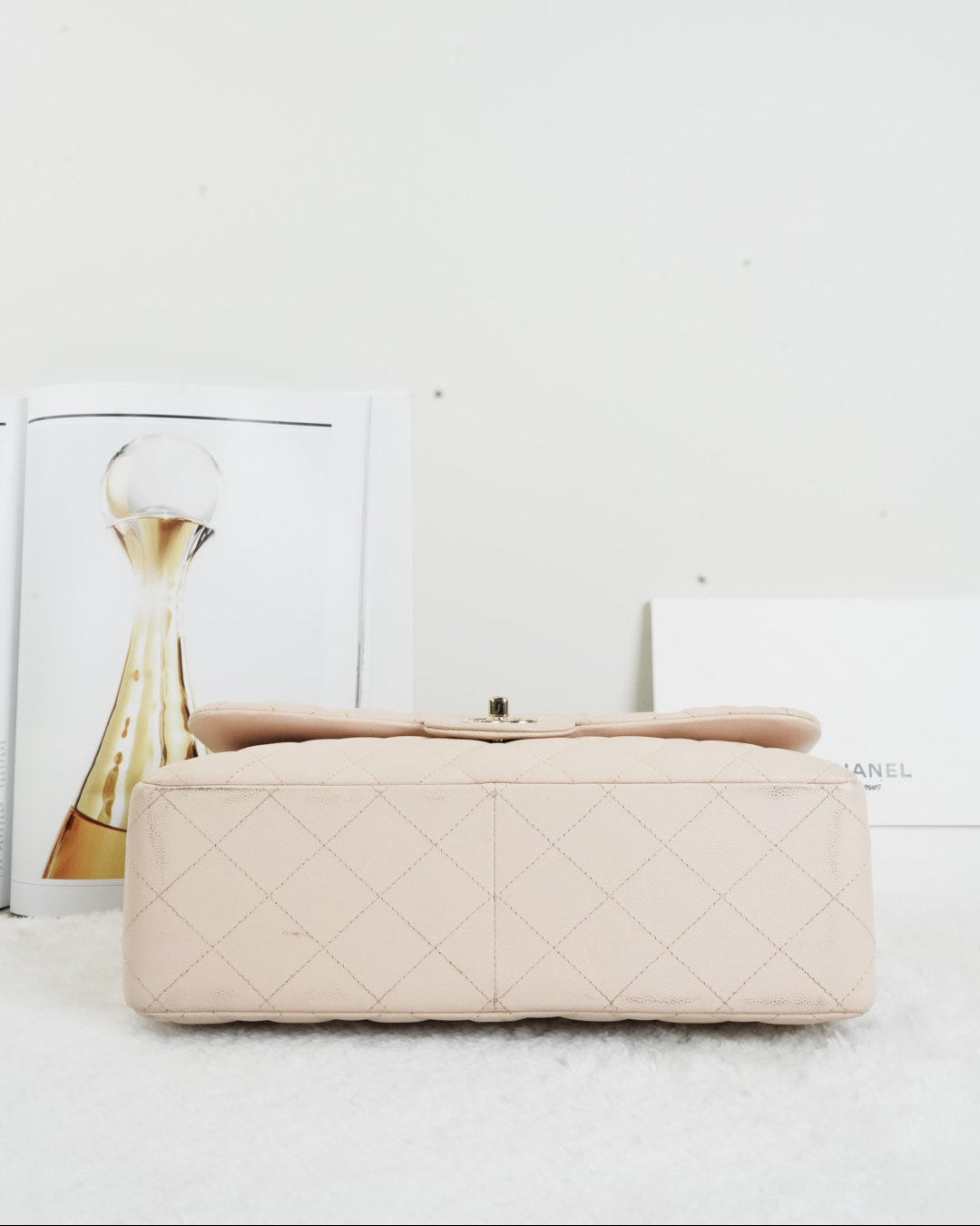 Chanel Classic Double Flap Bag - Beige/ Nude - View 5