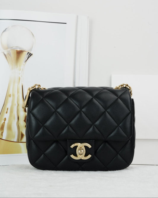 Chanel Mini Flap Bag - Black - View 1