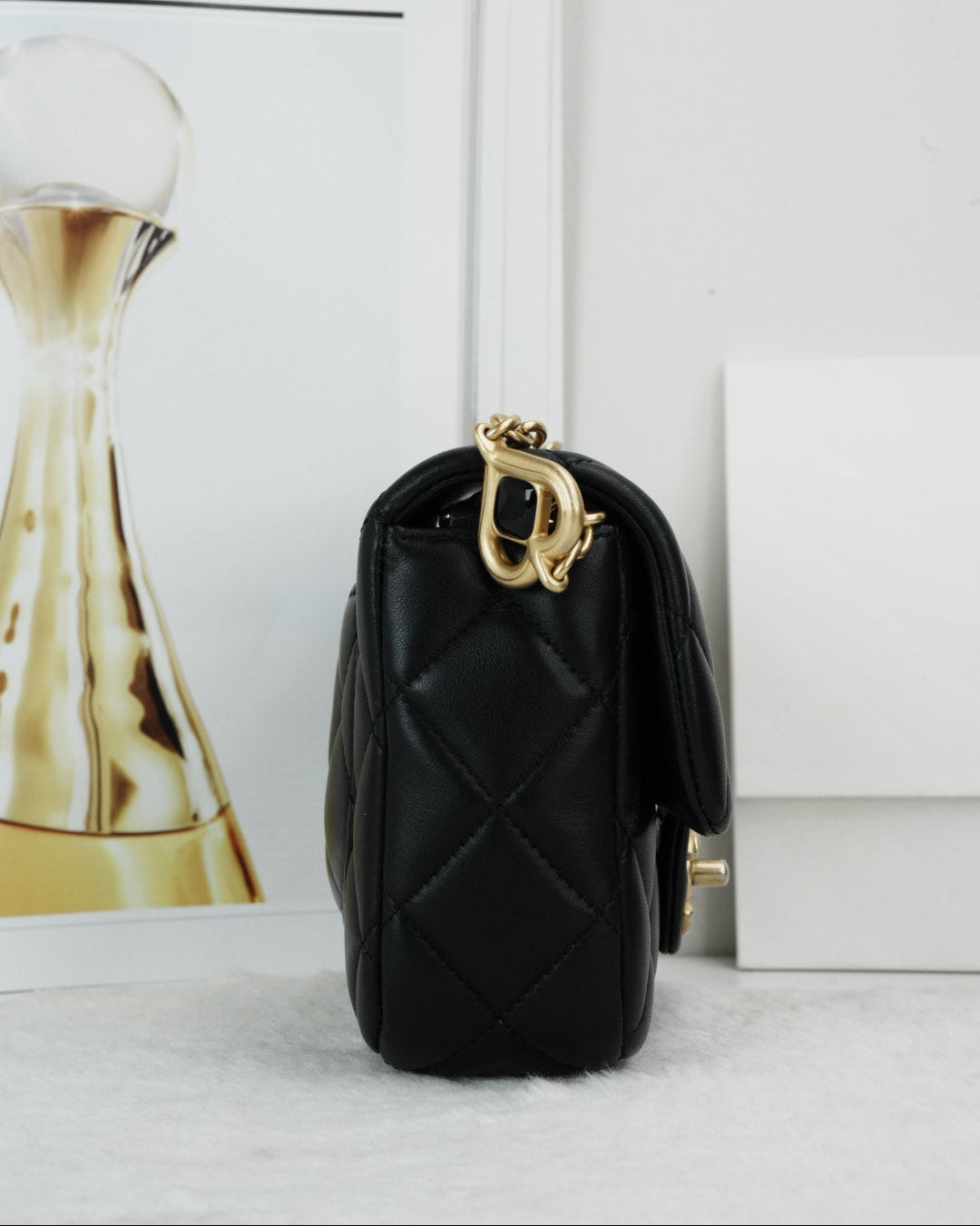 Chanel Mini Flap Bag - Black - View 4