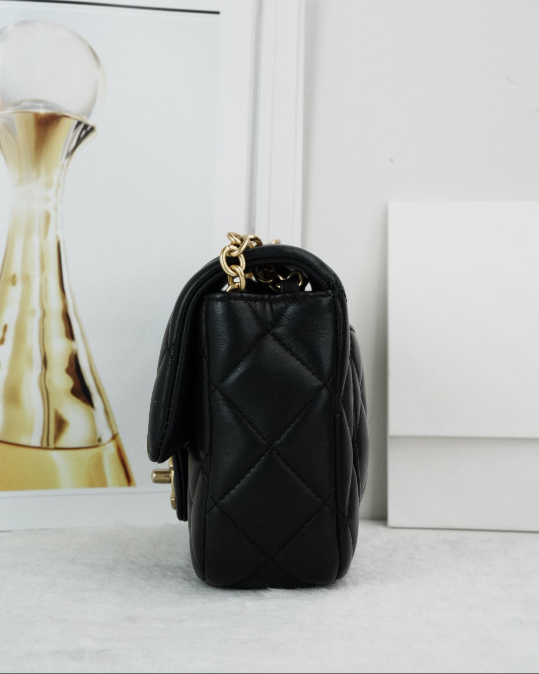 Chanel Mini Flap Bag - Black - View 3