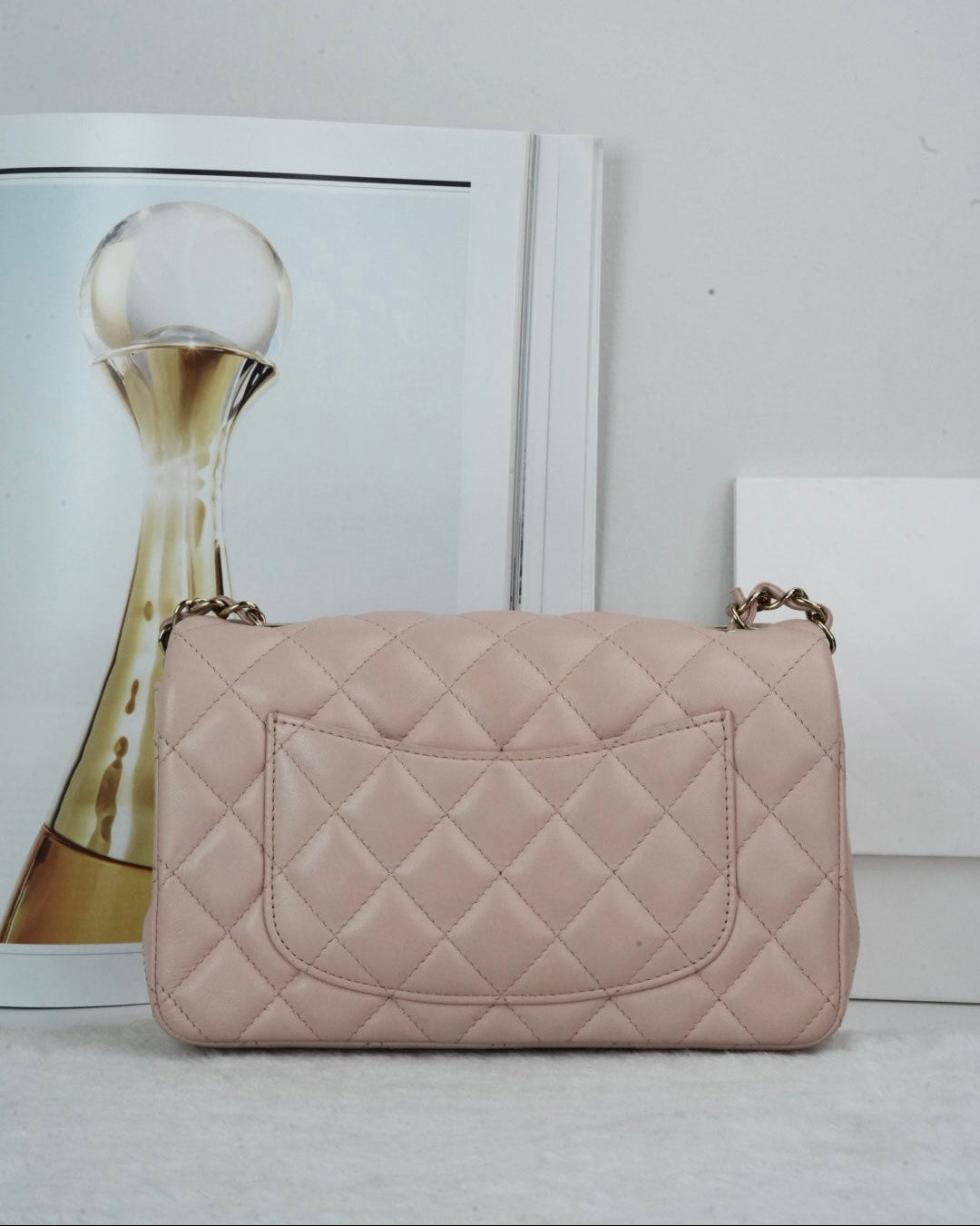 Chanel Mini Rectangular Flap Bag - Light Pink - View 2