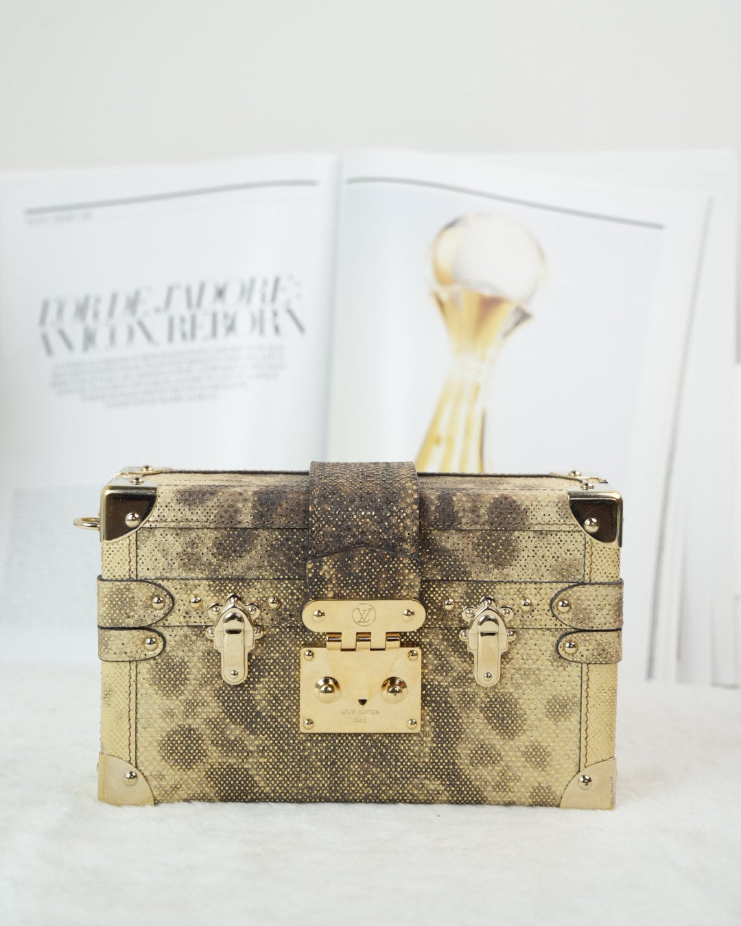 Louis Vuitton Petite Malle Bag - Distressed Metallic Gold - View 1